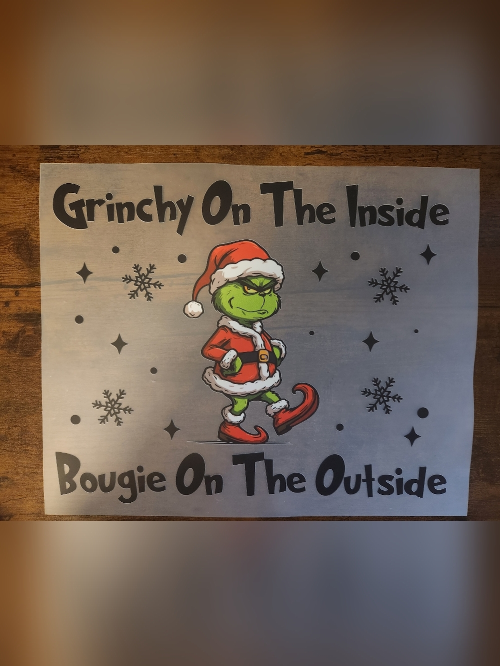 "GRINCHY & BOUGIE" 💚 HEAT TRANSFER SHEET